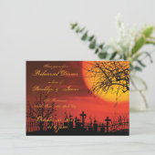 Invitations de répétition Mariage d'Halloween noir (Debout devant)