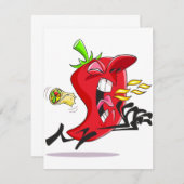 Invitations de respiration du feu de poivre de (Devant / Derrière)