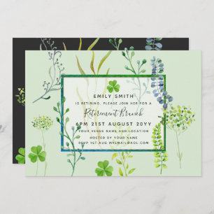 Invitations de retrait de jardin d'herbes Aquarell