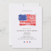 Invitations de retrait du drapeau américain Waterc (Devant)