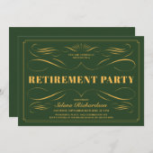 Invitations de retraite - couleur faite sur (Devant / Derrière)