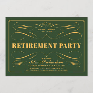 Invitations de retraite - couleur faite sur