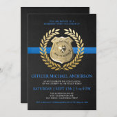 Invitations de retraite de la police | Insigne de (Devant / Derrière)