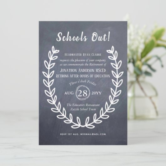 Invitations de retraite de l'enseignant Professeur (Debout devant)