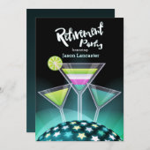 Invitations de retraite Festive Toast (Devant / Derrière)