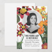 Invitations de retraite pour femmes Vieux Photo Bo (Devant / Derrière)