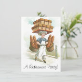 Invitations de retraite Vintages Master Bakery Bak (Debout devant)