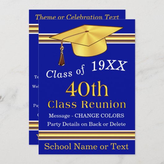 Invitations de réunion de 40e classe, CHANGER DE C (Devant / Derrière)
