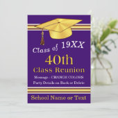 Invitations de réunion de 40e classe, violet, TOUT (Debout devant)