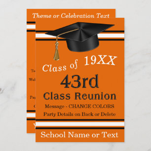 Invitations de réunion de 43e classe, orange, noir