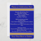 Invitations de réunion de classe 50 ans et Modèle, (Dos)