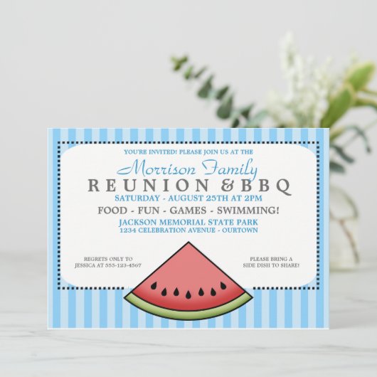 Invitations de réunion de famille de la tranche de (Debout devant)