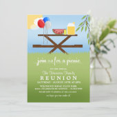Invitations de réunion de famille de pique-nique d (Debout devant)