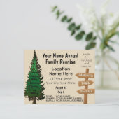 Invitations de réunion de famille rustique (Debout devant)