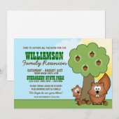 Invitations de réunion de la famille des écureuils (Devant / Derrière)