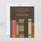 Invitations de réunion du club de livres (Dos)