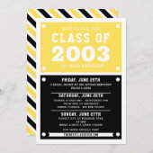 Invitations de réunion du lycée | Réunion (Devant / Derrière)