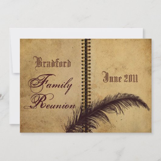 Invitations de réunion familiale - Conception clas (Dos)