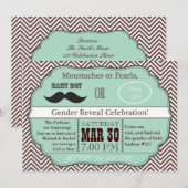 Invitations de révélation de genre sur les moustac (Devant / Derrière)