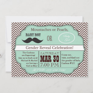 Invitations de révélation de genre sur les moustac
