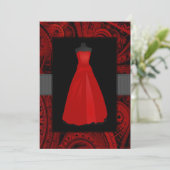 Invitations de robe rouge (Debout devant)