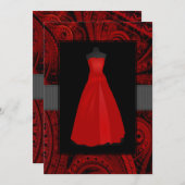 Invitations de robe rouge (Devant / Derrière)