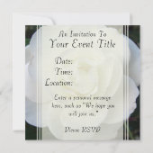 Invitations de rose blanc (Dos)