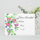 Invitations de rose rose vintage (Debout devant)