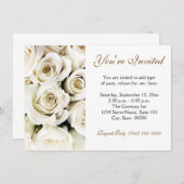 Invitations de Roses blanches (Devant / Derrière)