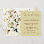 Invitations de Roses blanches (Devant / Derrière)