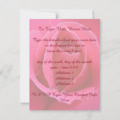 Invitations de roses Cartes RSVP personnalisées Ro (Dos)