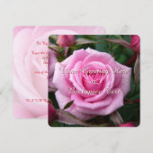 Invitations de roses Cartes RSVP personnalisées Ro (Devant / Derrière)