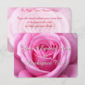 Invitations de roses Cartes RSVP personnalisées Ro (Devant / Derrière)