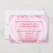 Invitations de roses Cartes RSVP personnalisées Ro (Dos)