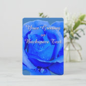 Invitations de roses Cartes RSVP Rose bleu personn (Debout devant)