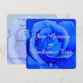 Invitations de roses Cartes RSVP Rose bleu personn (Devant / Derrière)