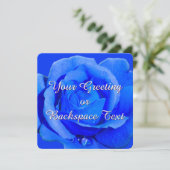 Invitations de roses Cartes RSVP Rose bleu personn (Debout devant)