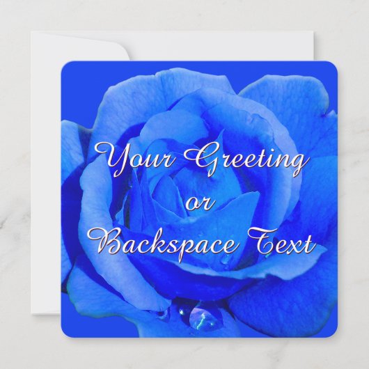 Invitations de roses Cartes RSVP Rose bleu personn (Devant)
