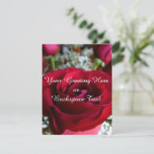 Invitations de roses Cartes RSVP Roses personnalis (Debout devant)