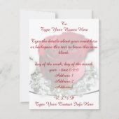 Invitations de roses Cartes RSVP Roses personnalis (Dos)