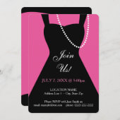 Invitations de roses et de robes noires (Devant / Derrière)