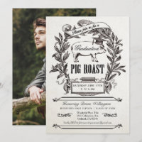Invitations de rôti de porc d'obtention du diplôme