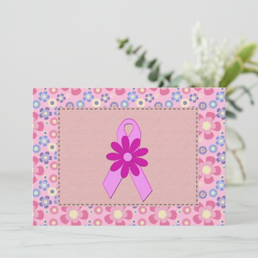 Invitations de ruban rose (Debout devant)