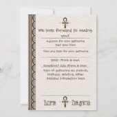 Invitations de sable d'Ankh (Dos)