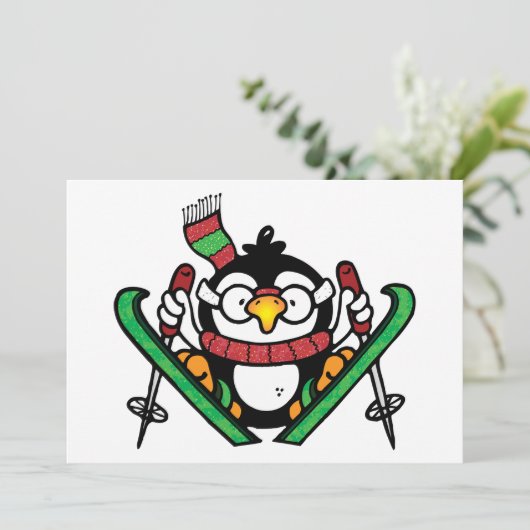 Invitations de saut de ski de Penguin (Debout devant)