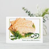 Invitations de Seder Pesach, Matzah, Maror (Debout devant)