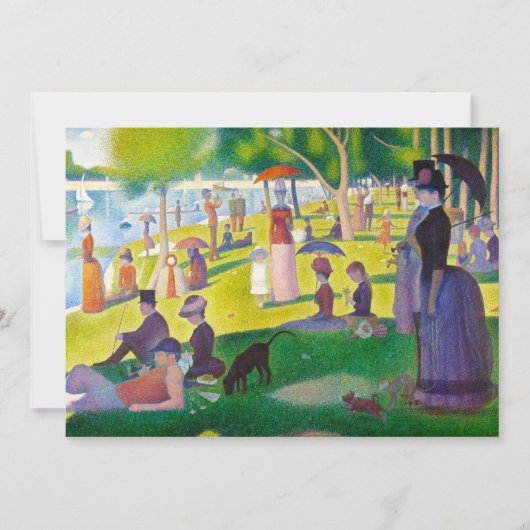 Invitations de Seurat La Grande Jatte (Devant)