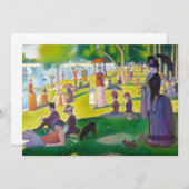 Invitations de Seurat La Grande Jatte (Devant / Derrière)