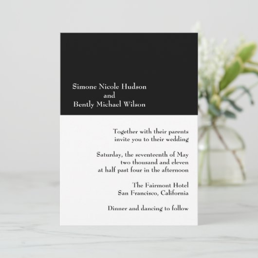 Invitations de simplicité (Debout devant)