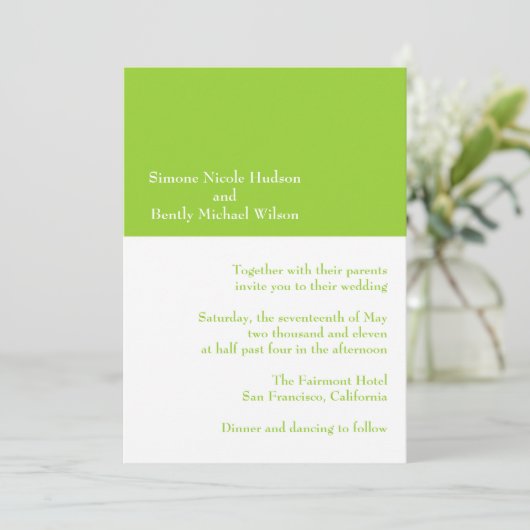 Invitations de simplicité (Debout devant)